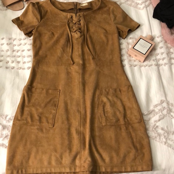 ❌SOLD❌ LIKE NEW Hollister mini suede dress - Picture 2 of 5